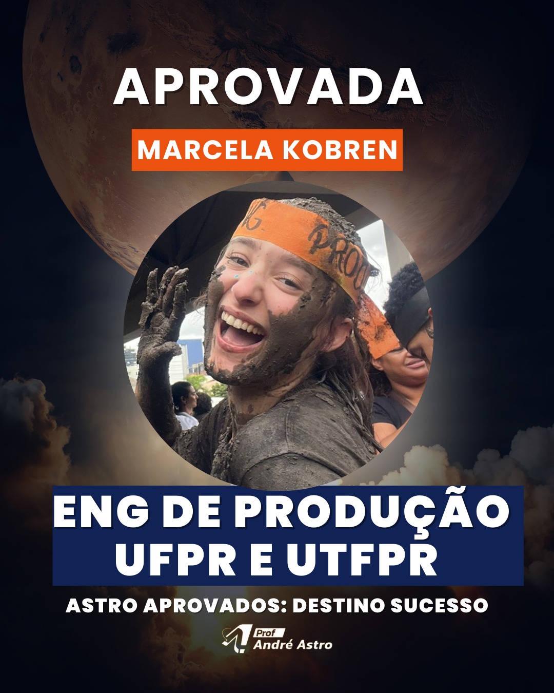 Aprovação de aluno do Universo Astro